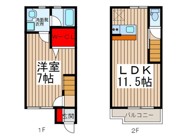 ユーティーハイツの物件間取画像